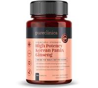 High Strength Korean Panax Ginseng 500mg - 180 Tablets (6 Month Supply) - 10,000mg Equivalent - 8% Ginsenosides - Standardized Extract from 6-Year Roots - by Pureclinica