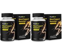 High Strength Mood & Energy Gummies - Extra Energy Boost with Vitamin B12, Maca Root, Ashwagandha & L-Arginine | Caffeine Free | Natural Mood Enhancer | 60 Gummies | Natural Berry Flavour (Pack of 2)