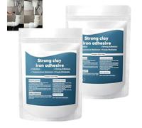 High-Strength Multi-purpose Repair Clay, High-Strength Multi-purpose Repair Putty, Strong Clay Iron Adhesive, Steel Reinforced Epoxy Putty, Perfect for Home, Car, Boat, Or Outdoor Gear (White,2pcs)