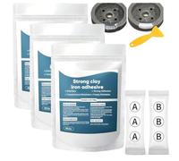 High-Strength Multi-purpose Repair Clay, Steel Epoxy Putty for Wood, High Strength Ab Epoxy Repair Putty Clay, Waterproof Heat Resistant Iron Adhesive Compound for Metal Pipe Crack Filling (3SET)