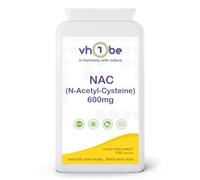 High-Strength N-Acetyl Cysteine NAC 600mg | 120 Vegan Capsules | NAC Supplement for Liver Detox, Respiratory & Antioxidant Support | UK-Made to GMP Standards by vh1be