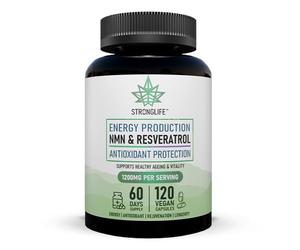 High Strength NMN Supplements UK Pure | NAD+ NMN Capsules & Trans-Resveratrol Capsules | Supports NAD+ Levels, Cellular Health, Energy & Healthy Ageing | 120 Capsules, 2 Months Supply