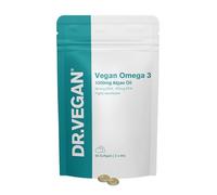 High Strength Omega 3 | 1000mg Algae Oil | 300mg DHA & 150mg EPA | Vitamin E | Pure & 3rd Party Tested | 60 Vegan Softgels, 2-A-Day