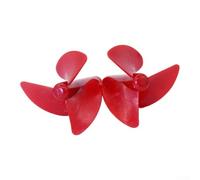 High-strength Pc 3-blade Propeller For Rc Boat, Submersible Thruster With Enhanced Speed, Lightweight Replacement Part For Standard Shafts, Black Or Red Color Option For Hobbyists(Red Propeller)
