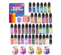 High Strength Pigment Kit - Liquid Candle Coloring Set, Soy Wax Tinting Solution | Vibrant Dye Supplies for DIY Craft Gel Wax Nail Artistic Decoration Bright Shades Variety Collection