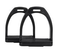 High Strength Plastic Horse Stirrups with Black Non - Slip Rubber Pad, 2 Pcs Lightweight Riding Stirrups for Beginners and Professionals, Small & Large Sizes Included (Large Size 3.8x7.8cm)