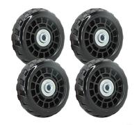 High-Strength Plastic Luggage Wheels 75mm x 24mm Quiet Replacement Casters 4-Pack for Suitcase Trolley Repair Black