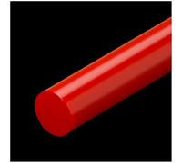High Strength PU Solid Rod in Polyurethane, Cuttable Bar Stock for Workshop and Engineering Use Red(25mm*50cm)