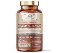 High Strength Pygeum Africanum - 120 Capsules - 4000mg per Serving - 20:1 Bark Extract - 13% Phytosterols - Prostate, Bladder & Urinary Tract Support - UK Made - GMP - Additive Free - Vegan
