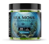 High Strength Sea Moss Gummies, 4 Month Supply with Bladderwrack and Burdock Root, Apple Flavour, 120 Servings, 3000mg Equivalent per Serving