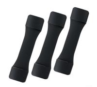High Strength Silicone Fishing Rod Holder Spacer And Reel Seat Protector For Baitcasting Rods To Reduce Wobble And Prevent Wear Black Color Flexible Material For Outdoor Angling Gear(Black-3pcs)