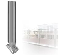 High-Strength Stainless Steel Glass Railing Post No Groove Design 60-120cm Adjustable Heights Ideal for Balconies & Decks (B-Corner 110cm Height)