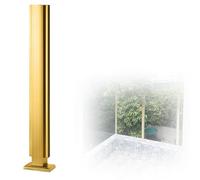 High-Strength Stainless Steel Glass Railing Posts No Groove Design 60-120cm Adjustable Height Glass Column with Base for Modern Balconies and Decks