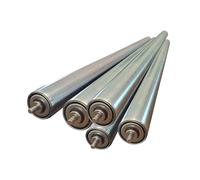 High-Strength Stainless Steel Rollers 5-Pack 6cm (2.3in) Diameter 24cm (9.4in) Frame Spacing Conveyor Rollers for Industrial Use Total Length 240mm (9.4in)