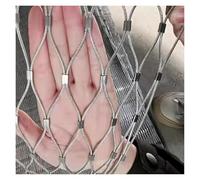 High Strength Stainless Steel Rope Netting Flexible Safety Barrier for Attics Courtyards Roof Edges 2mm Thick 10cm Mesh 4x7m (13.12x22.96ft)