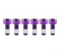 High-Strength Steel M5x12mm Bottle Cage Screws 6pcs | High-strength steel, M5x12mm size, 6pcs pack, for durable bike hardware, rust resistant(Purple)