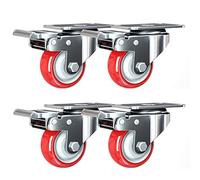 High-Strength Swivel Furniture Wheels, 4-Pack Heavy Duty Polyurethane Casters with Plate, 180kg Load Capacity for Easy Mobility and Durability