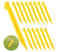 High Strength Triangular Garden Stakes, 9 Inch Robust Tent Pegs, 50 Pack Plastic Tent Stakes, Spike Hook Canopy Stakes For Tie-Down Of Secure Rope, Good For Camping, Outdoor Use