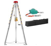 High-Strength Tripod Rescue System Fall Protection Bracket for Confined Spaces Ideal for Elevated Work Ships Sewers 2600lbs Winch Safety Equipment