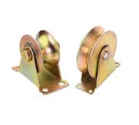 High Strength V U Groove Pulley Wheels 4pcs Steel Rollers for Lifting Cranes Clotheslines & Pulley Systems 200kg Capacity 1.2" (32mm U) Heavy Duty