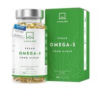 High Strength Vegan Omega 3 Capsules - 1500mg - 600mg DHA and 300mg EPA per Daily dose of 3 Capsules - 90 Omega 3 Vegan - from Sustainable Plant-Based Algae Oil