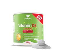 High Strength Vitamin D3 1000 IU & Calcium Powder - Easy-to-Mix Vitamin D3 with Calcium Supplement - Orange Flavour, Vegan & Sugar-Free