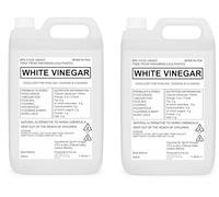 High Strength White Vinegar 20% 2 x 5L | Concentrated Multi-Purpose Cleaner | Extra Strong for Household & Outdoor Use | Food Grade