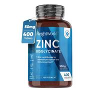 Zinc Tablets 50mg | 400 Tablets | 6+ Months Supply | Zinc Supplements for Men & Women - 2-a-Day | Travel-Friendly | No Artificial Flavours Added | Non-GMO, Vegan & Magnesium Stearate-Free