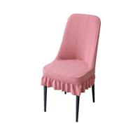 High Stretch Anti-Slip Dining Chair Covers Full-Cover Dust-Proof Jacquard Curved Wear-Resistant Dining Chair Slipcovers Machine Washable Chair Covers for Dining Room Kitchen Wed(Size:4 Pieces,Color:J)