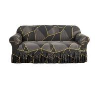 High Stretch Couch Sofa Cover with Skirt Elastic Non-Slip Slipcovers for 1-4 Seat Sofas All-Inclusive Settee Covers with Armrests Furniture Protector