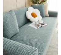 High Stretch Knitted Sofa Cover - Thick Textured 1-Piece Universal Couch Slipcover Furniture Protector for Home Decor Easy to tall and Clean