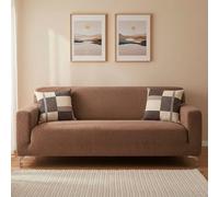 High Stretch Sofa Cover Velvet Slipcover for 1 Seater Couch Non Slip Elastic Sofa Protector Washable & Pet Friendly (Fits 90 140cm)