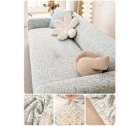 High Stretch Sofa Covers for 3 SeaterSuper Soft Stripe Texture Couch Protector for Pets NonSlip Furniture Cover Sky Blue Fits 90140cm Sofas