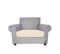 High Stretch Sofa Seat Cushion CoversSoft Elastic Slipcovers for Living Room FurnitureProtector for Dogs & Cats Off White 2Pcs (210225CM)