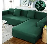 High Stretch Spandex Sofa Covers Pure Color 1 5 Seater L Shaped Couch Covers Non Slip Elastic Straps Furniture Protector for Dogs & Cats Living Room Essential