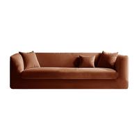 High Stretch Velvet Chesterfield Sofa Cover Non Slip Couch Slipcovers with Armrests & Cush Cover Ideal for Living Room Dark Loveseat & 2 Seat Set