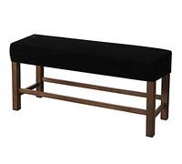 High Stretch Velvet Plush Dining Room Bench Covers, Soft Thick Upholstered Bench Slipcover Removable Washable Bench Seat Protector For Living Room, Kitchen, Bedroom-black-X-Large
