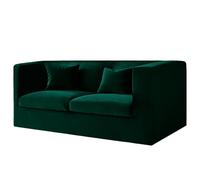 High Stretch Velvet Sofa Cover Non Slip Chesterfield Couch Slipcover with Armrests & Seat Cush Covers Pine Green for Living Room Fits Loveseat + 2 Seats