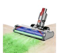High-Suction Vacuum Cleaner Replacement Brush Head Compatible with Dyson V7 V8 V10 V11 V15, with 4 LED Lights, Dual Rollers & 180° Swivel, Low Noise for Cleaning on Carpets, Hard Floors and Pet Hair