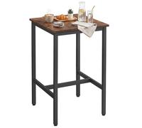 High Table, Square Bar Table, Steel Frame, 60 x 60 x 92 cm, Easy Assembly, fo...