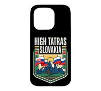 High Tatras Slovakia Flag Mountain Peaks Vintage Art Case for iPhone 15 Pro