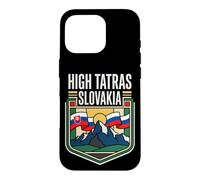 High Tatras Slovakia Flag Mountain Peaks Vintage Art Case for iPhone 16 Pro