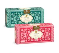 High Tea Box Tea Variety Bundle - 30 Luxury Tea Bags Total - English Breakfast Black Tea & Rooibos Red Tea Selection - 2 Elegant Premium Tea Gift Boxes for Afternoon Tea & Tea Lovers