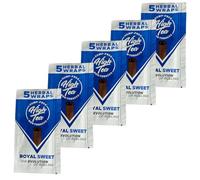 High Tea Non Tobacco All Natural Herbal Smoking Wraps - Royal Sweet - 25 Self Rolling Wraps, Made from Tea Leaves