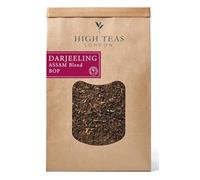High Teas London Assam Darjeeling Blend Loose Leaf Black Tea 500g - Premium Indian Loose Black Tea Leaves with Rich Malty & Floral Notes