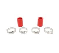 High Temp Pipe Clamps Connector, Silicone, 1in, 2Pcs for Banshee 1987-2006 - Durable Material, Easy Installation, Reliable Exhaust Connection (Red)