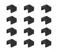 High Temp Silicone Sock Kit For 3d Printer Nozzles Compatible With For Cr-10 And For Ender 3 Machines 12 Pieces Black Thermal Insulator Covers To Enhance Print Quality Reduce Wear On Heater Blocks