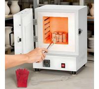 High Temperature Burnout Oven Closed Laboratory High Temperature Furnace 1150℃ Jewelry Processing Furnace Smart Temperature Display ＆ Uniform Heating