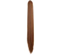 High-Temperature Fiber Claw Clip Ponytail Extension, 24 Light Brown, Adds Volume And Natural Shine, Easy To Wear For Women
