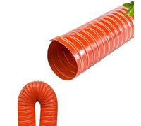 High Temperature Fireproof Silicone Duct Hose112 Inch Flexible Exhaust Vent Hose for Garage Air Dryer Venting 230mm 8m (26.2ft) Durable & Heat Resistant